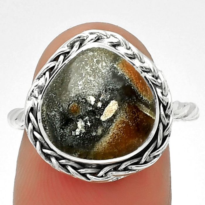 Natural Tabu Jasper Ring size-7 SDR188972 R-1142, 12x12 mm