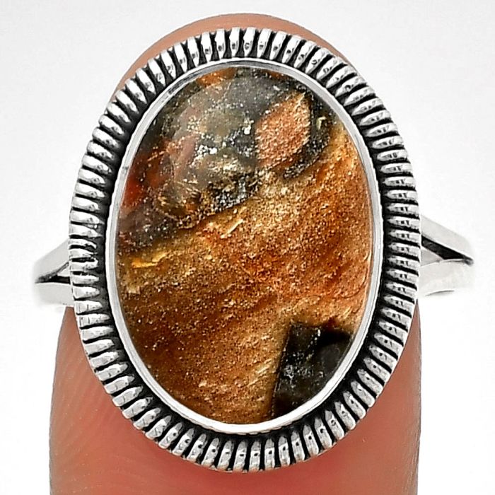 Natural Tabu Jasper Ring size-9 SDR189363 R-1208, 12x16 mm