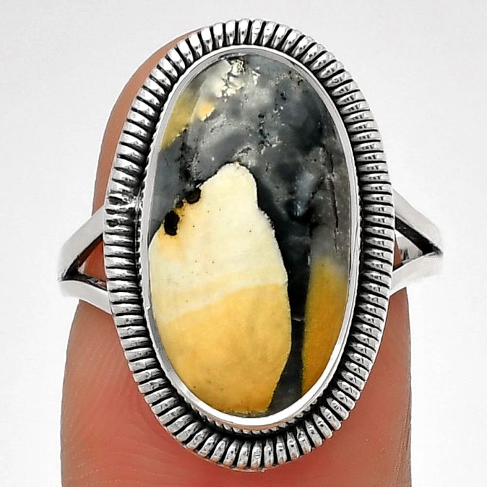 Natural Maligano Jasper - Indonesia Ring size-7 SDR189380 R-1208, 10x18 mm