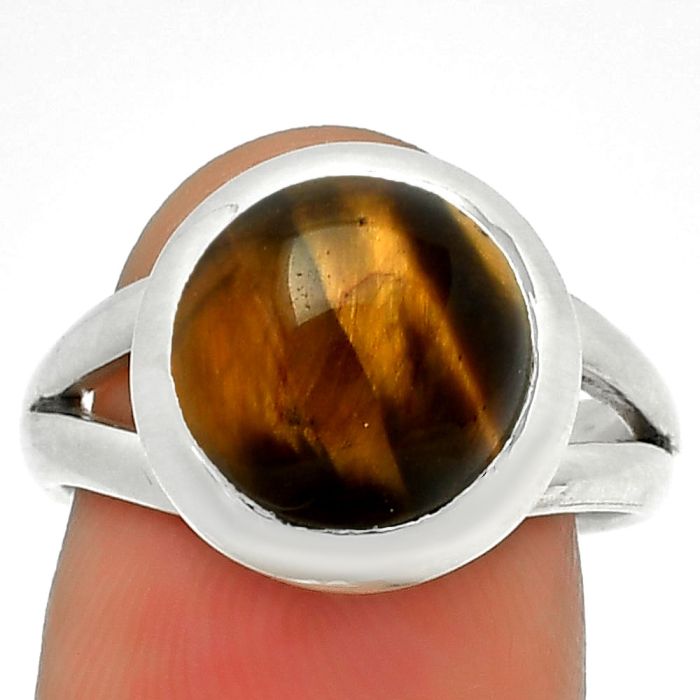 Natural Tiger Eye - Africa Ring size-7 SDR190216 R-1005, 11x11 mm