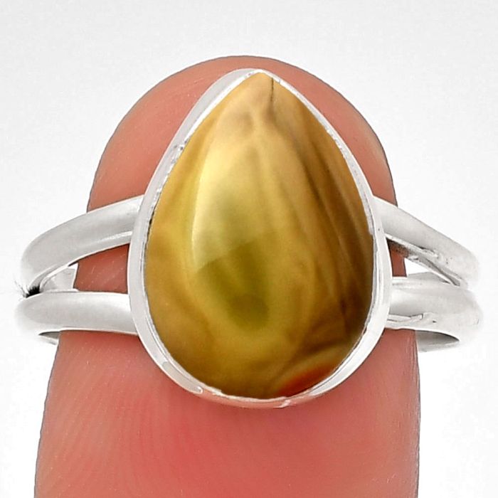 Natural Imperial Jasper - Mexico Ring size-8.5 SDR190360 R-1002, 10x14 mm