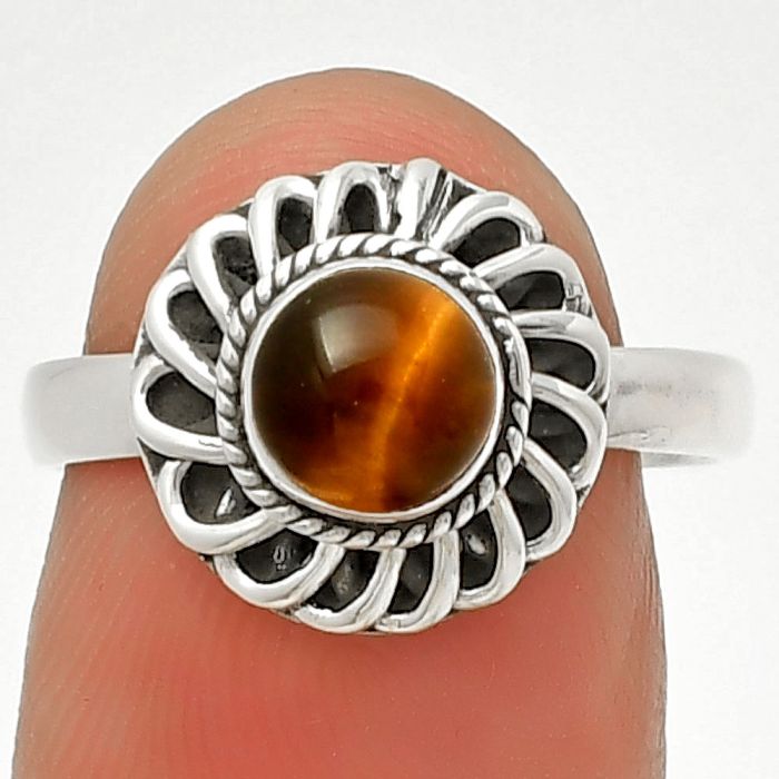 Natural Tiger Eye - Africa Ring size-7 SDR190451 R-1596, 6x6 mm