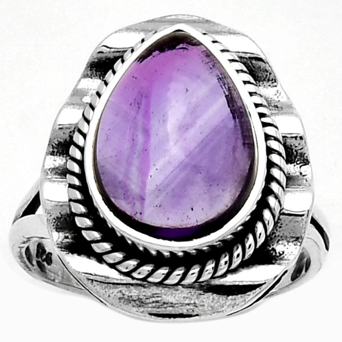 Natural Amethyst Cab - Brazil Ring size-7 SDR191485 R-1212, 10x14 mm