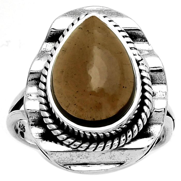 Natural Smoky Quartz - Brazil Ring size-7 SDR191600 R-1212, 10x14 mm