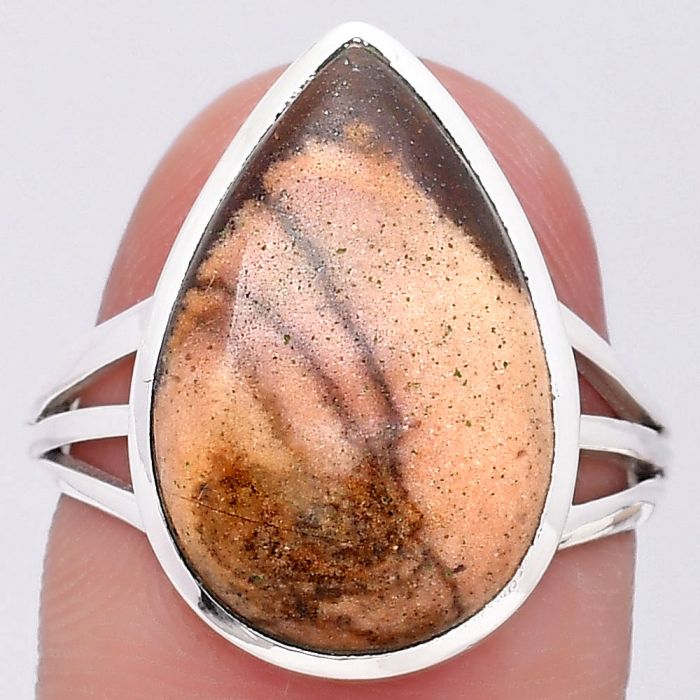 Natural Outback Jasper Ring size-8 SDR193261 R-1006, 12x19 mm