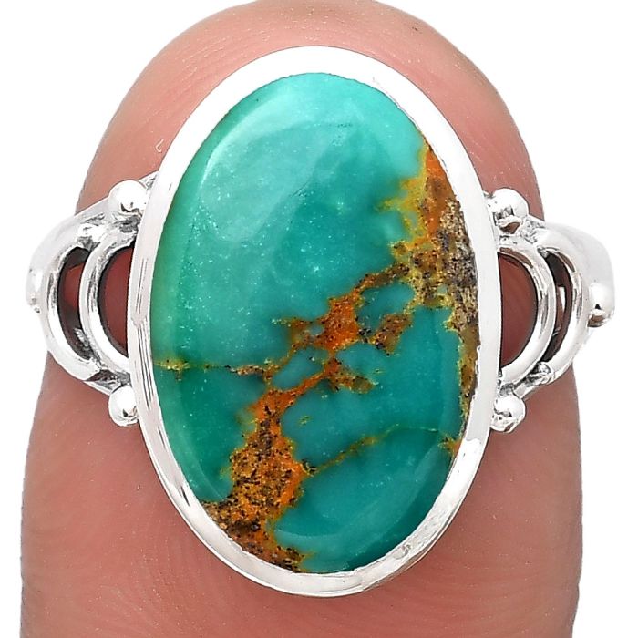 Natural Rare Turquoise Nevada Aztec Mt Ring size-7 SDR193627 R