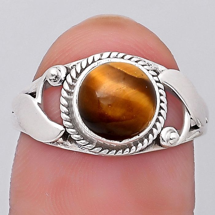 Natural Tiger Eye - Africa Ring size-7.5 SDR195252 R-1405, 8x8 mm