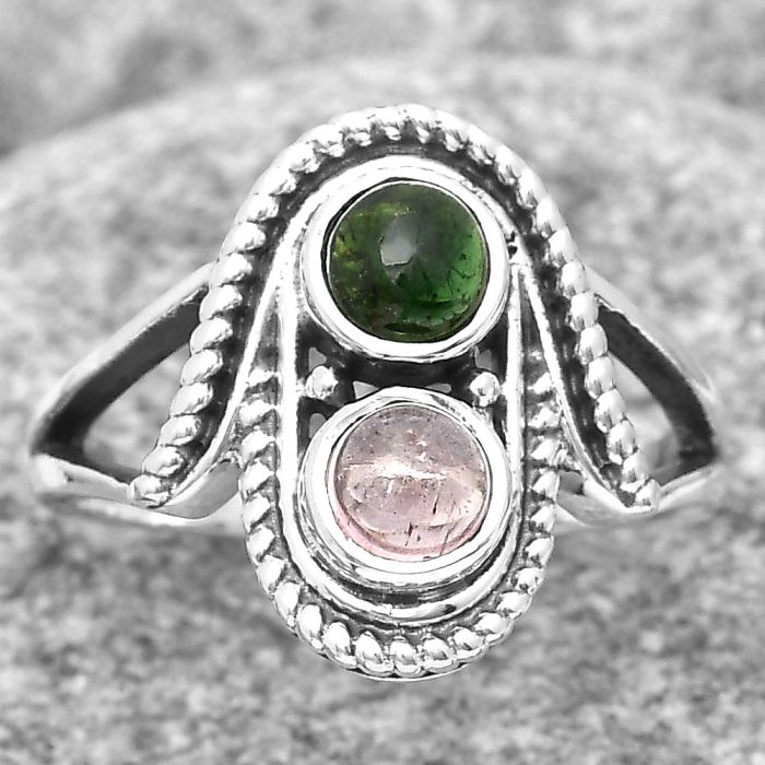 Natural Multi Tourmaline Ring size-8.5 SDR195847 R-1027, 5x5 mm