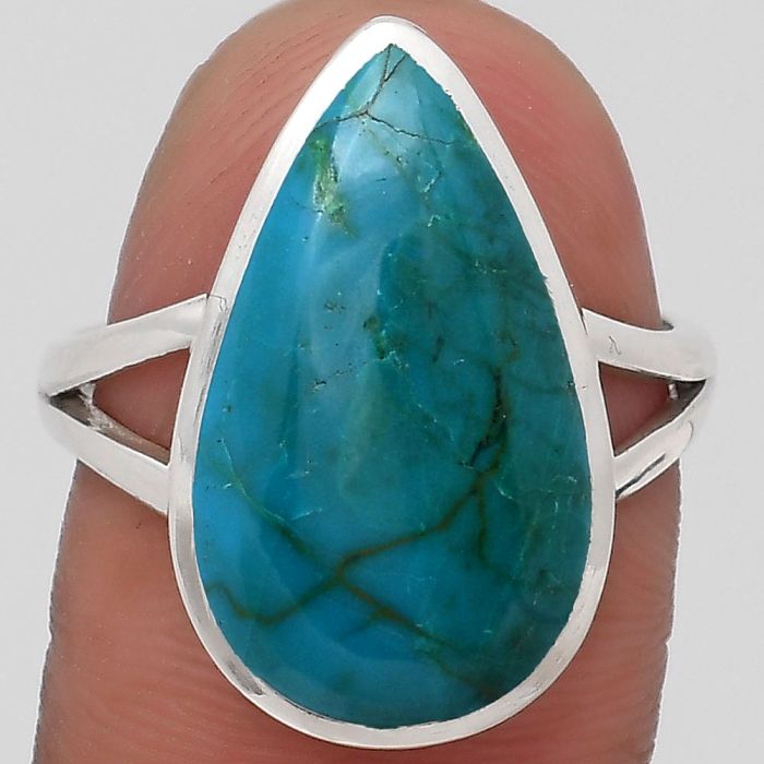 Natural Azurite Chrysocolla Ring size-8 SDR197845 R-1005, 12x20 mm