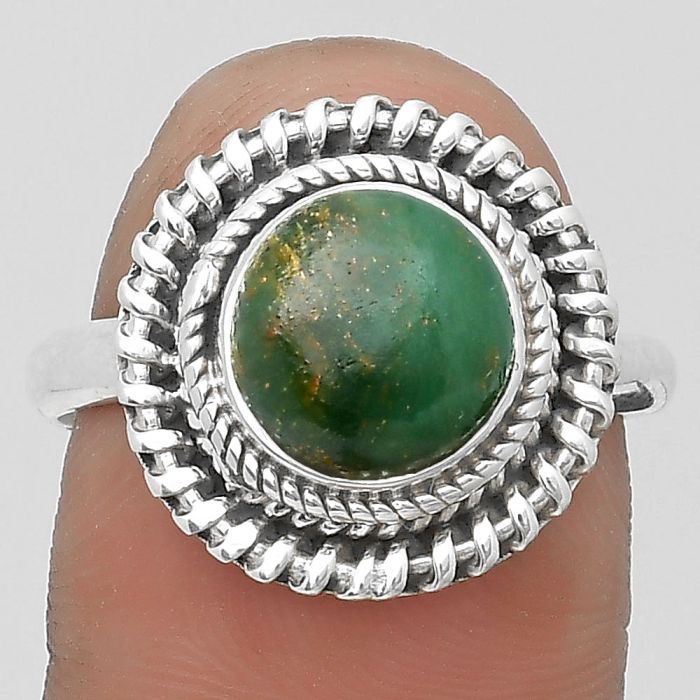 Natural Green Fuchsite Ring size-9 SDR199799 R-1279, 9x9 mm