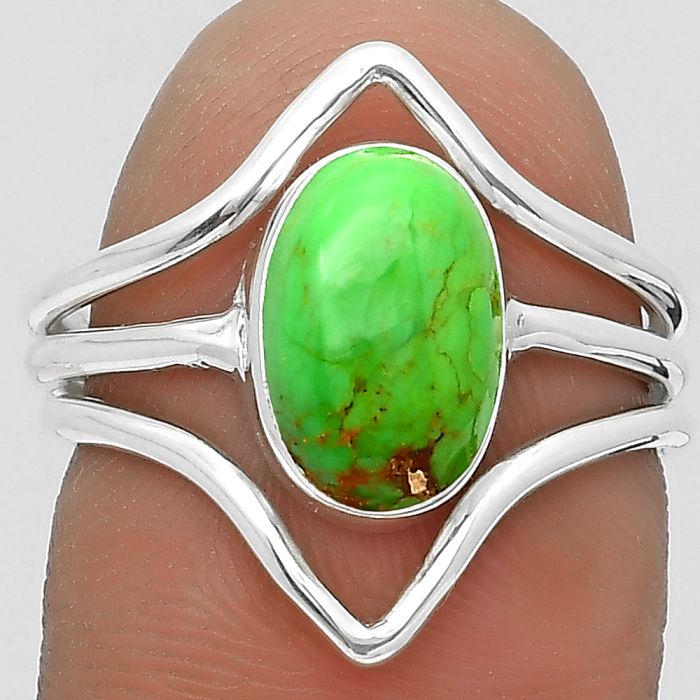 Copper Green Turquoise - Arizona Ring size-7 SDR202762 R-1460, 7x10 mm