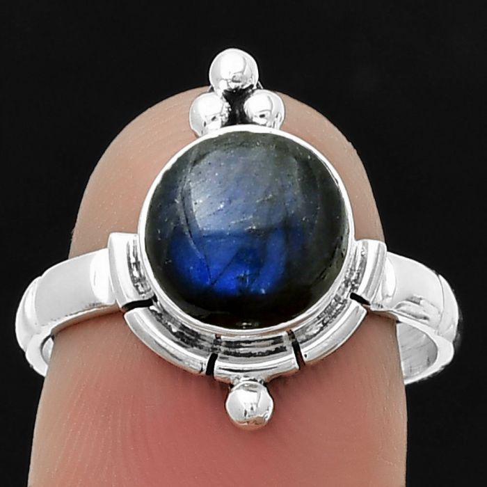 Blue Fire Labradorite - Madagascar Ring size-8 SDR203653 R-1217, 9x9 mm