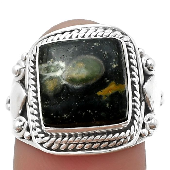 Star Galaxy Jasper Ring size-9 SDR206041 R-1291, 11x11 mm