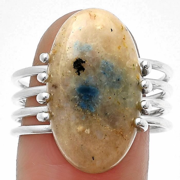 Cavansite Ring size-9 SDR207511 R-1259, 12x21 mm