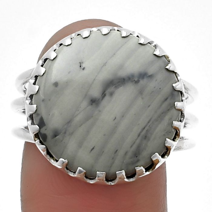 Picasso Jasper Ring size-9 SDR207864 R-1210, 18x18 mm