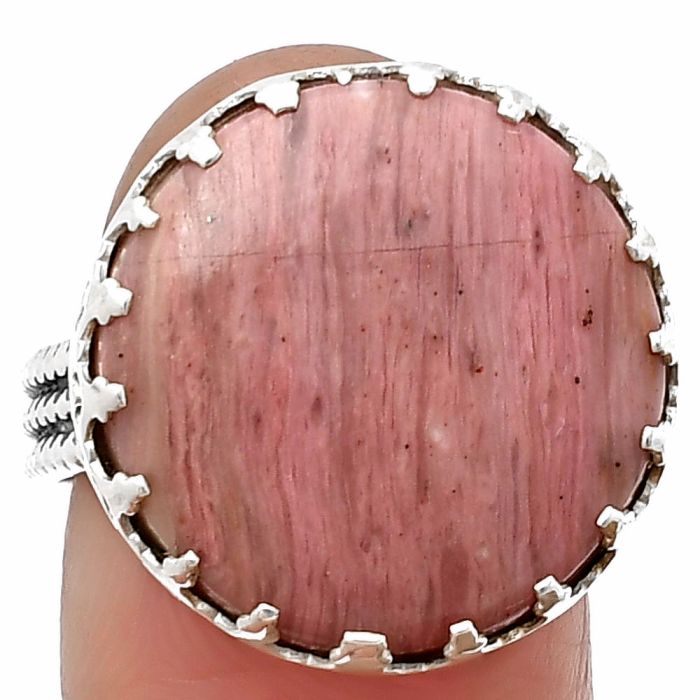 Pink Tulip Quartz Ring size-8.5 SDR207946 R-1075, 18x18 mm