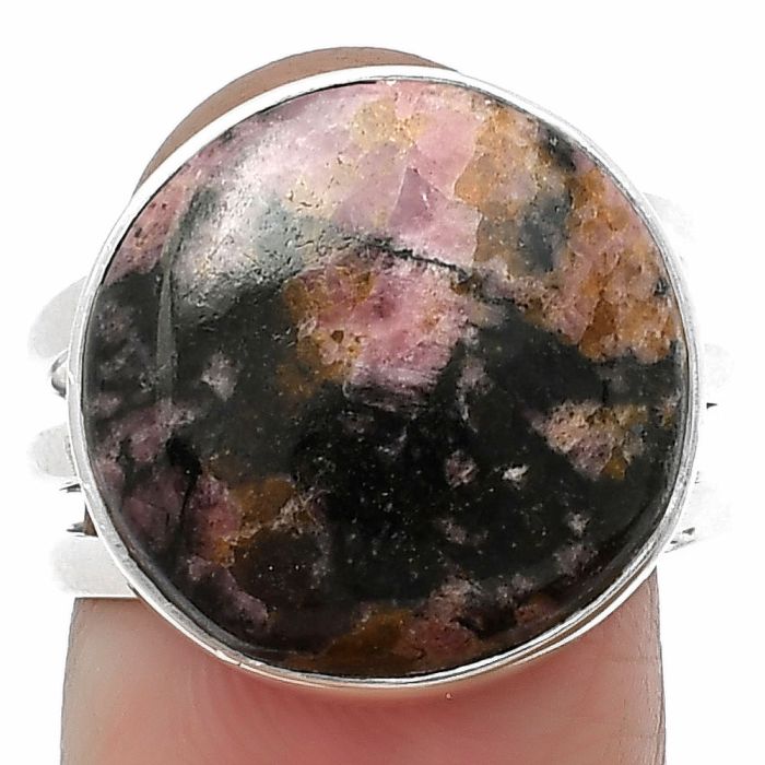 Rhodonite Ring size-8 SDR208064 R-1003, 17x17 mm