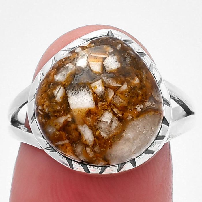 Wild Horse Jasper Ring Size-8 SDR213323 R-1074, 14x14 mm