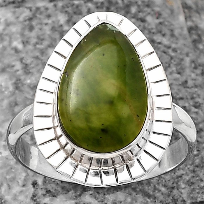 Chrome Chalcedony Ring size-9 SDR215771 R-1086, 10x16 mm