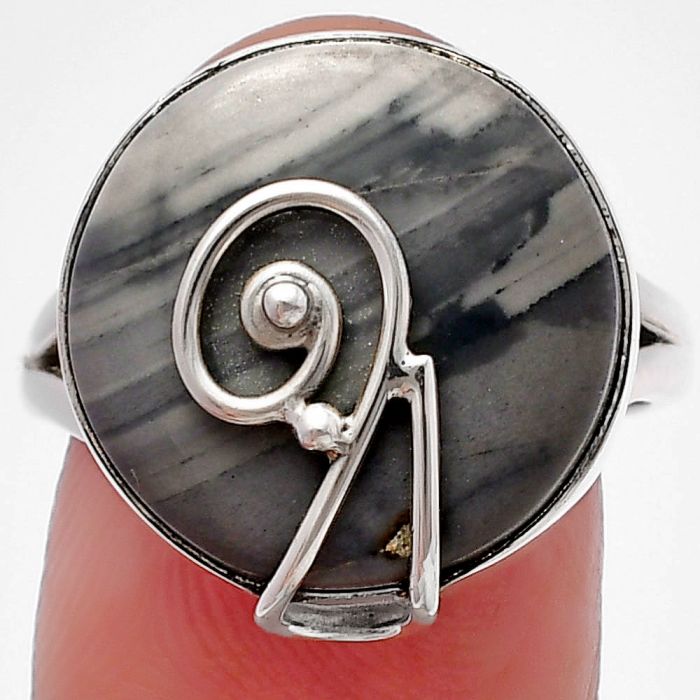 Picasso Jasper Ring size-8 SDR215926 R-1478, 17x17 mm