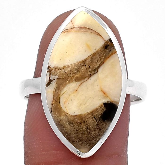 Peanut Wood Ring size-9.5 SDR216208 R-1004, 12x23 mm