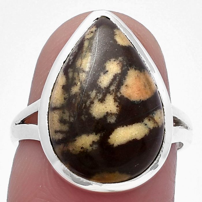 Outback Jasper Ring size-7 SDR216542 R-1002, 12x17 mm