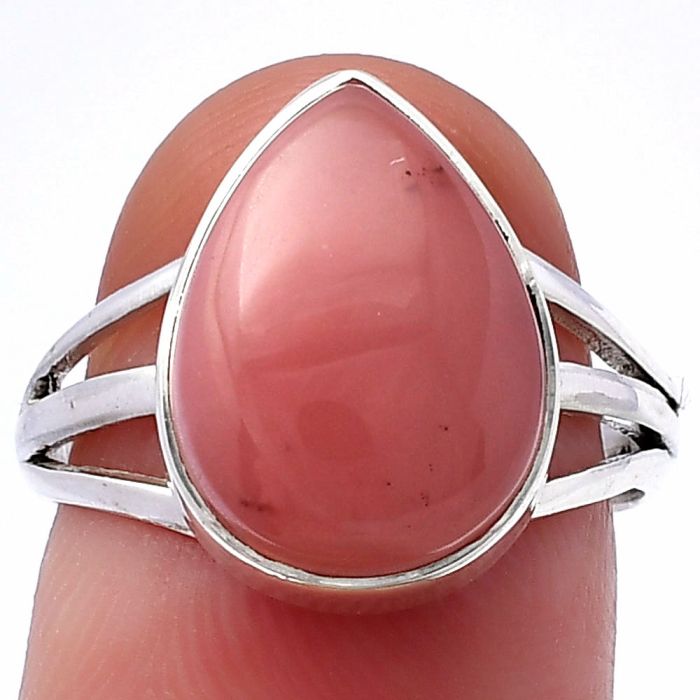 Guava Quartz Ring size-7.5 SDR218067 R-1003, 11x15 mm