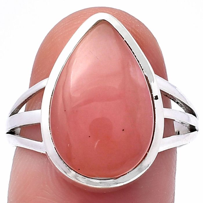 Guava Quartz Ring size-8.5 SDR218363 R-1006, 12x16 mm