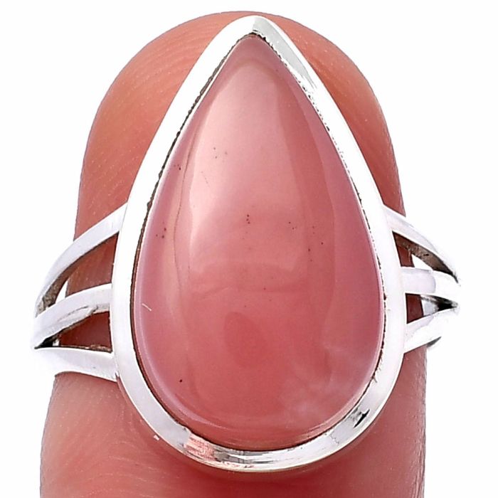 Guava Quartz Ring size-7.5 SDR218498 R-1006, 11x19 mm