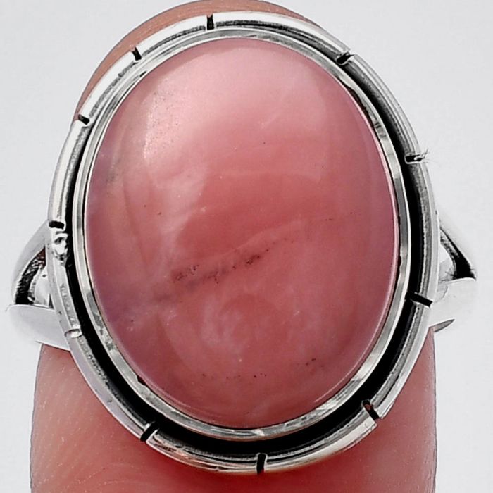 Guava Quartz Ring size-8.5 SDR218642 R-1012, 13x17 mm