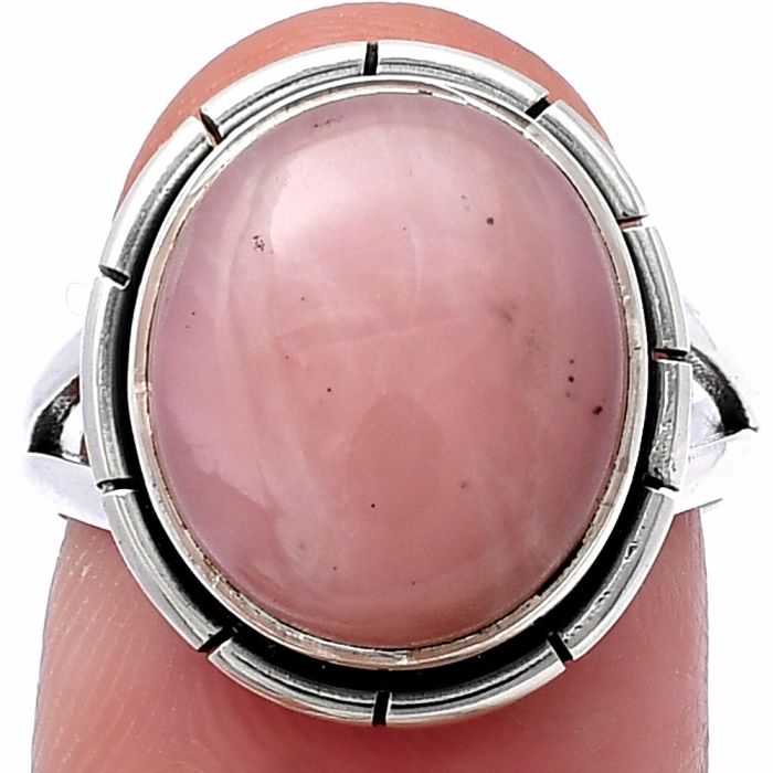 Guava Quartz Ring size-7 SDR218805 R-1012, 12x14 mm