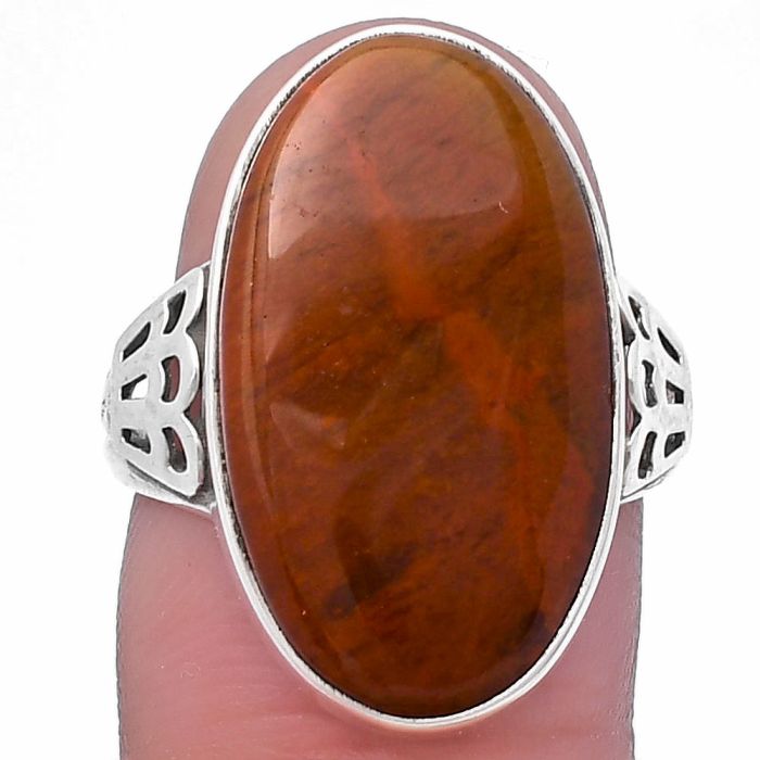 Red Moss Agate Ring size-7 SDR219406 R-1593, 13x23 mm