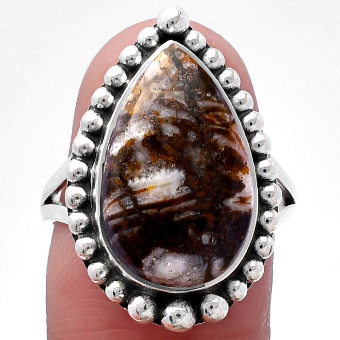 Wild Horse Jasper Ring size-8 SDR222319 R-1154, 11x18 mm