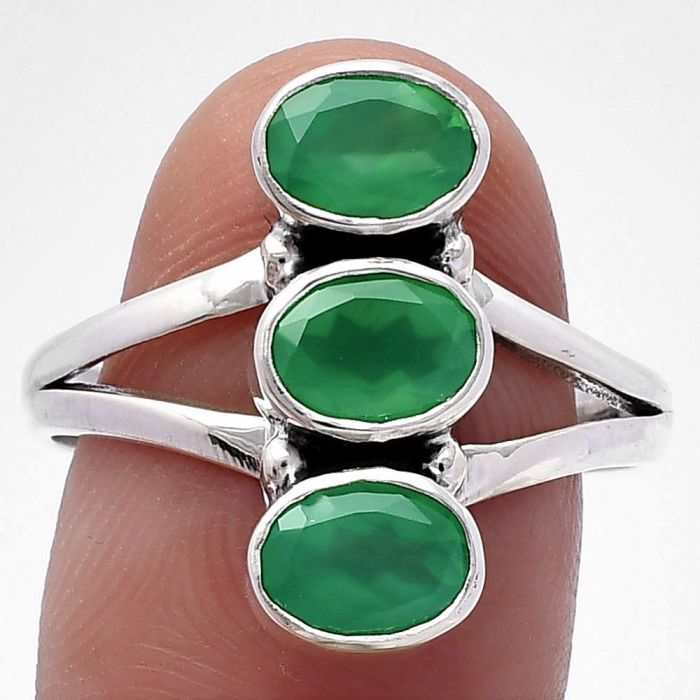 Green Onyx Ring size-7 SDR222818 R-1263, 5x7 mm