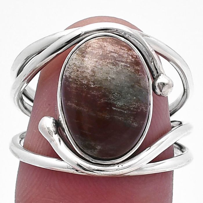 Snake Skin Jasper Ring size-8 SDR224648 R-1683, 9x13 mm