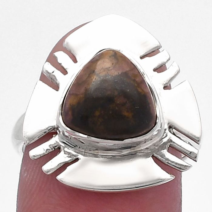 Outback Jasper Ring size-7.5 SDR224711 R-1240, 10x10 mm