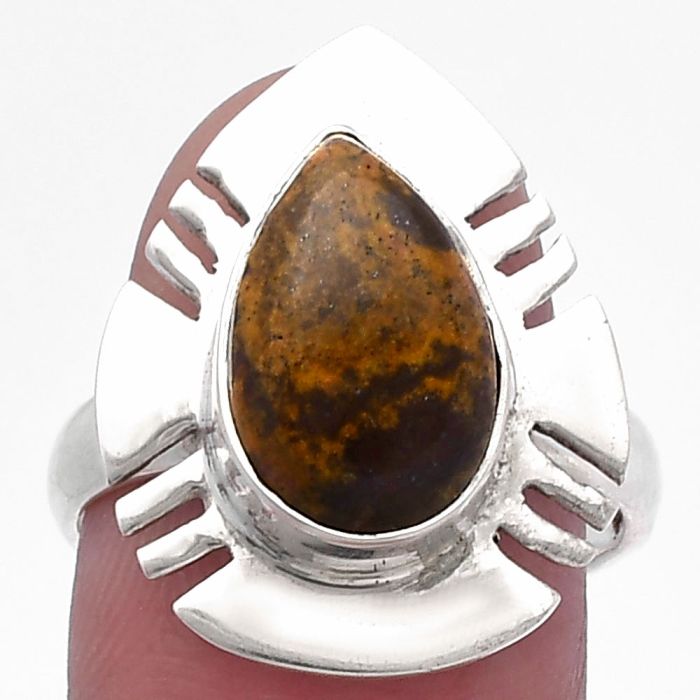 Outback Jasper Ring size-8 SDR224756 R-1240, 9x14 mm