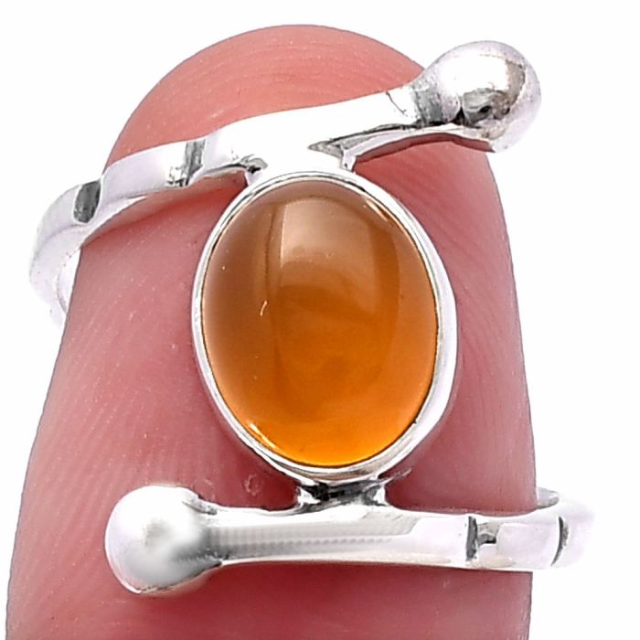 Yellow Onyx Ring size-8 SDR225062 R-1546, 8x10 mm