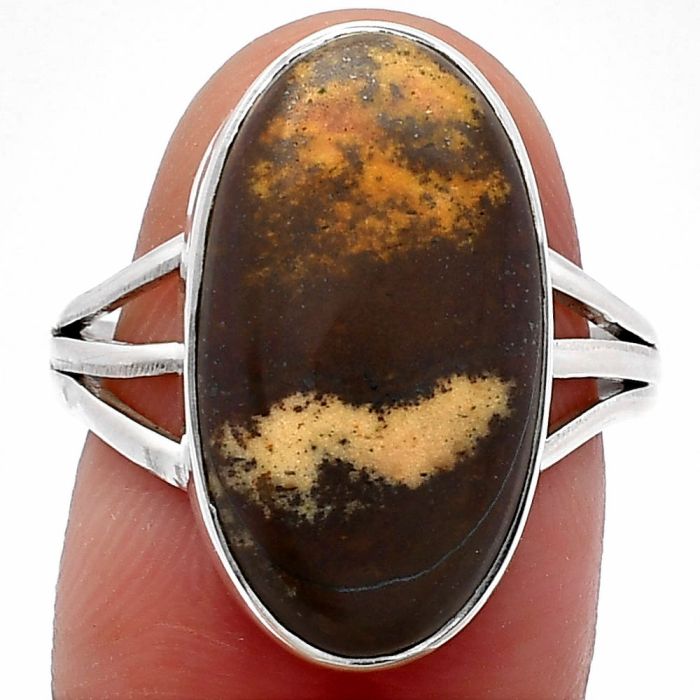 Outback Jasper Ring size-8 SDR225427 R-1003, 11x20 mm