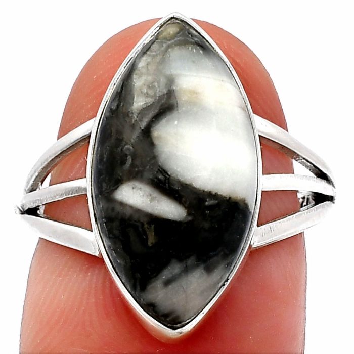 Mexican Cabbing Fossil Ring size-7 SDR225480 R-1003, 10x19 mm