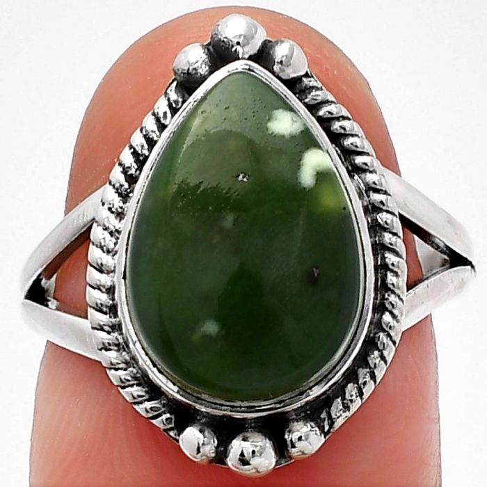 Chrome Chalcedony Ring size-7 SDR225632 R-1253, 10x14 mm