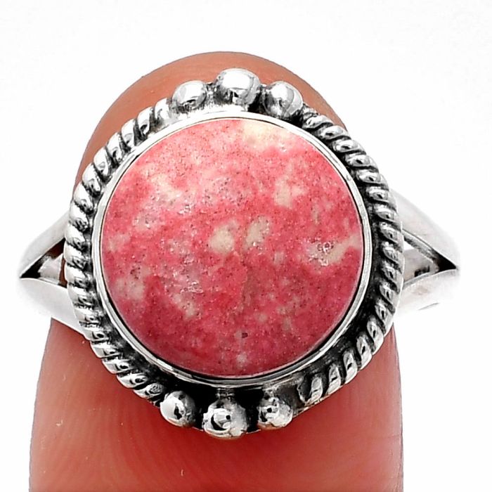 Pink Thulite Ring size-9 SDR225635 R-1253, 12x12 mm