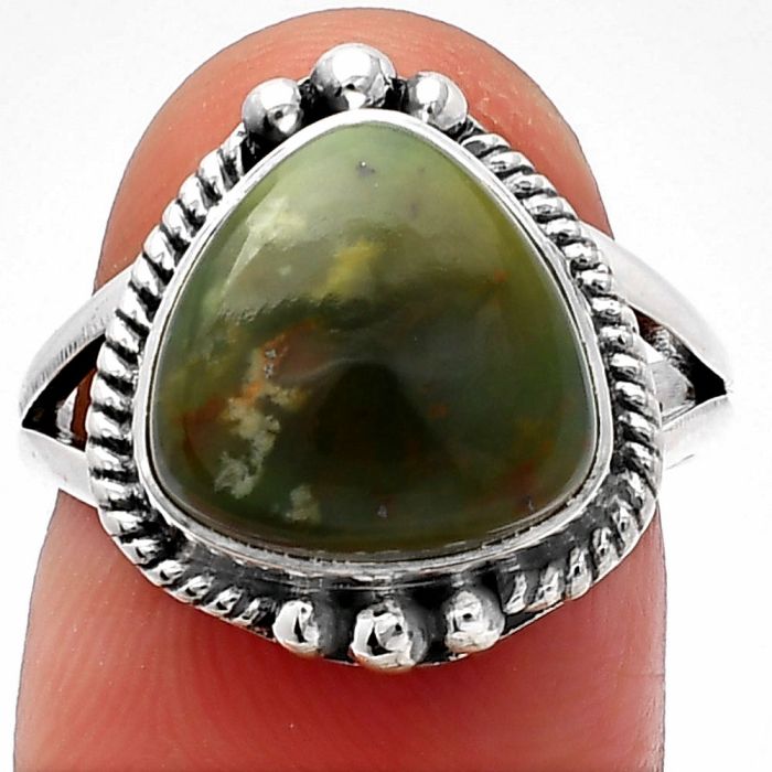 Chrome Chalcedony Ring size-7 SDR225642 R-1253, 12x12 mm