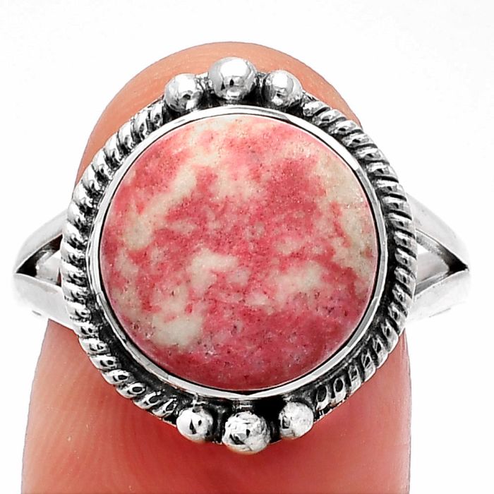 Pink Thulite Ring size-9 SDR225702 R-1253, 12x12 mm