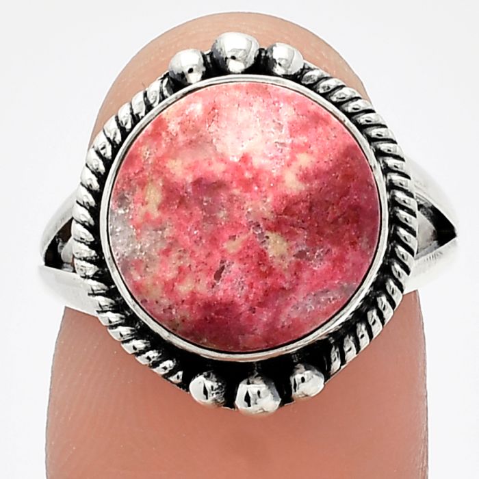 Pink Thulite Ring size-8 SDR225785 R-1253, 12x12 mm