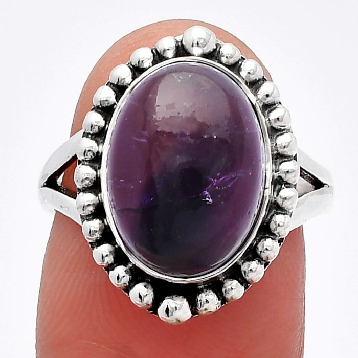 Super 23 Amethyst Mineral From Auralite Ring size-7 SDR225987 R-1154, 10x13 mm