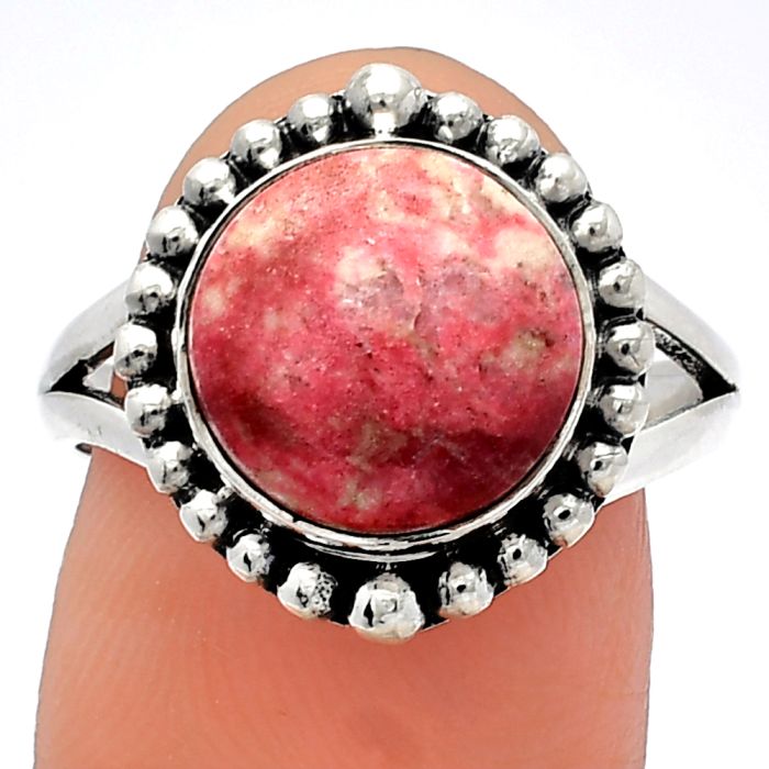 Pink Thulite Ring size-8 SDR225995 R-1154, 10x10 mm