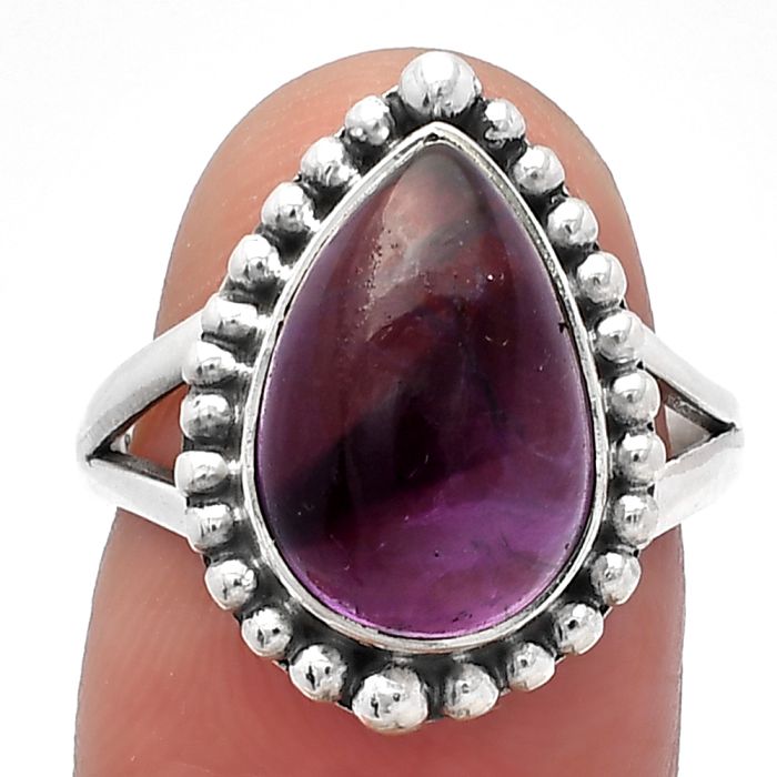 Super 23 Amethyst Mineral From Auralite Ring size-7 SDR226032 R-1154, 9x14 mm