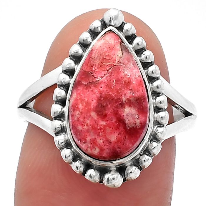 Pink Thulite Ring size-8 SDR226061 R-1154, 8x14 mm