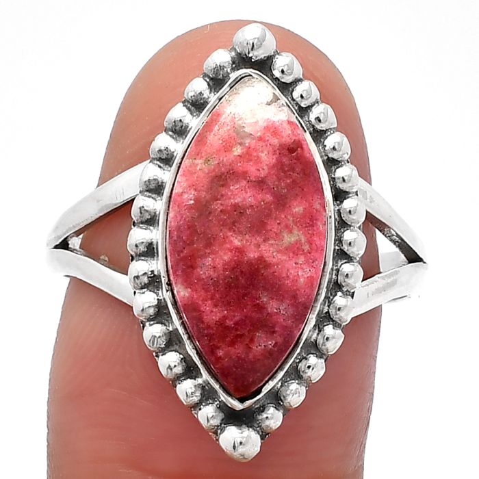 Pink Thulite Ring size-9 SDR226065 R-1154, 8x17 mm